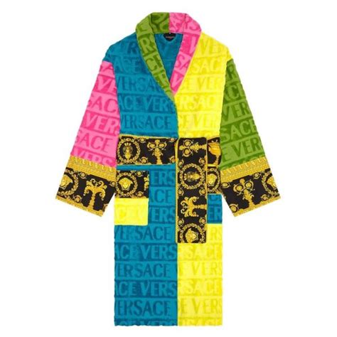 versace multicolor bathrobe|versace bathrobes.